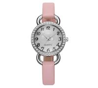RORIOS Reloj Mujer Piel Moda Esfera Numérica Incrustada de Strass Múltiples Colores Esencial para Casual & Fiesta Rosa