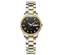 RORIOS Reloj Mujer Reloj Luminoso Moda Relojes Analógico de Cuarzo Correa en Acero Inoxidable Relojes de Pulsera para Mujeres