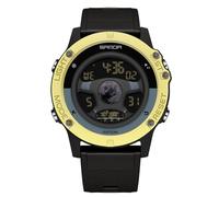 RORIOS Reloj Multifuncional Electrónico Reloj Creativo para Hombre Reloj de Pulsera Deportivos Impermeable Relojes Moda Digital Correa de Resina Nero Oro