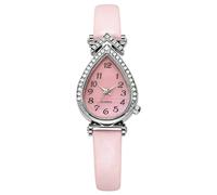 RORIOS Reloj para Mujer con Esfera en Forma de Gota y Decoración Strass Estilos Esfera Relojes Elegante Rosa A