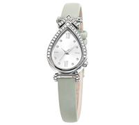 RORIOS Reloj para Mujer con Esfera en Forma de Gota y Decoración Strass Estilos Esfera Relojes Elegante Verde