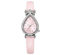 RORIOS Reloj para Mujer con Esfera en Forma de Gota y Decoración Strass Estilos Esfera Relojes Elegante Rosa