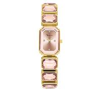 RORIOS Reloj Rectangular de Diseño Exclusivo para Mujer Elegantes Relojes Clásico Cuarzo con Correa Diamantes Resistente al Agua Rosa