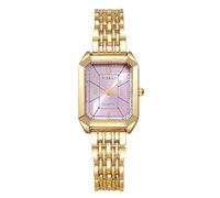 RORIOS Reloj Rectangular para Mujer Relojes Pulsera Acero Inoxidable Moda Watch Cuarzo Elegante Vestir Casual Oro Rosa