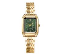 RORIOS Reloj Rectangular para Mujer Relojes Pulsera Acero Inoxidable Moda Watch Cuarzo Elegante Vestir Casual Oro Verde