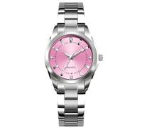 RORIOS Relojes Clásico Acero Inoxidable Reloj de Pulsera Negocios para Mujer Relojes Analógico Cuarzo Reloj Moda Minimalista Reloj Señoras Impermeable Rosa
