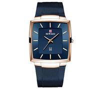 RORIOS Relojes de Hombre Clásico Analógico Cuarzo Reloj con Ultra Delgado Minimalista Componer Moda Reloj Acero Inoxidable Malla Correa de Negocios Cuadrados Reloj de Pulsera, Turquesa, Pulsera