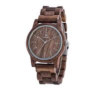 RORIOS Relojes de Madera Super Light Cuarzo Reloj de Madera Natural Relojes Moda Hombres Pulsera, Madera de Nogal, Pulsera