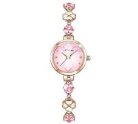 RORIOS Relojes de Mujer Analógico Cuarzo Reloj de Pulsera Elegante Diamante Reloj Joyería Impermeable Reloj Señora Rhinestone para Niña Rosa