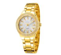 RORIOS Relojes de Mujer Impermeable Cuarzo analógico Relojes con Pulsera de Acero Inoxidable Moda Relojes para Mujer niña, Dorado, Pulsera