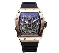 RORIOS Relojes de Pulsera Cuarzo para Hombres Reloj Moda Tonneau Reloj Luminoso Analógico Reloj Casuales Deportivo con Fecha
