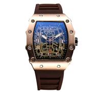 RORIOS Relojes de Pulsera Cuarzo para Hombres Reloj Moda Tonneau Reloj Luminoso Analógico Reloj Casuales Deportivo con Fecha