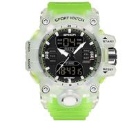 RORIOS Relojes de Pulsera Militares para Hombre Moda Deportivo Multifuncional Electrónico Reloj Digital Cuarzo 50M Doble Pantalla Impermeable