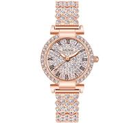 RORIOS Relojes Elegante de Mujer Reloj de Esfera Pequeña Diamante Cuadrado Reloj de Pulsera Oro Rosa Acero Inoxidable Reloj Moda Analógico Cuarzo