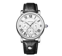 RORIOS Relojes Hombre Cronógrafo Reloj con Correa en Cuero Elegante Análogo Cuarzo Reloj Impermeable Reloj de Pulsera para Hombre