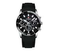 RORIOS Relojes Hombre Deporte Reloj de Pulsera con Correa de Silicona Luminoso Analógico Cuarzo Relojes Casual Cronografo Reloj para Hombre