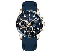 RORIOS Relojes Hombre Deporte Reloj de Pulsera con Correa de Silicona Luminoso Analógico Cuarzo Relojes Casual Cronografo Reloj para Hombre