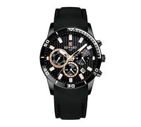 RORIOS Relojes Hombre Deporte Reloj de Pulsera con Correa de Silicona Luminoso Analógico Cuarzo Relojes Casual Cronografo Reloj para Hombre