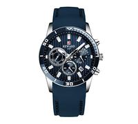 RORIOS Relojes Hombre Deporte Reloj de Pulsera con Correa de Silicona Luminoso Analógico Cuarzo Relojes Casual Cronografo Reloj para Hombre