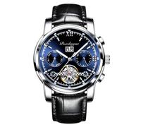 RORIOS Relojes Hombre Relojes Mecánico Automático con Correa en Cuero Luminoso Moda Relojes Impermeables Reloj de Pulsera para Hombre