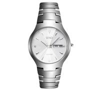RORIOS Relojes Minimalista Par Reloj de Pulsera Hombres Mujeres Relojes Negocios Analógico Cuarzo Reloj 50M Impermeable Acero Inoxidable para Hombres Blanco A
