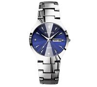 RORIOS Relojes Minimalista Par Reloj de Pulsera Hombres Mujeres Relojes Negocios Analógico Cuarzo Reloj 50M Impermeable Acero Inoxidable para Hombres Azul A