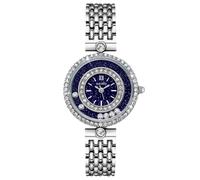 RORIOS Relojes Moda de Pulsera Reloj de Pulsera Diamantes Cielo Estrellado Reloj Señoras Azules Relojes Analógico Cuarzo con Correa de Acero Inoxidable