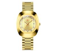 RORIOS Relojes Oro Acero Inoxidable para Pareja Reloj de Pulsera Cuarzo para Hombres Mujeres Reloj Diamantes Simple Relojes Luminoso Analógico Oro A