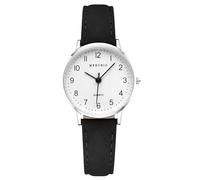 RORIOS Relojes para Parejas Reloj Cuarzo Minimalista Hombres y Mujeres Watches Pulsera Cuero Clásico Mujeres Negras
