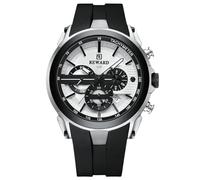 RORIOS Relojes Silicona de Pulsera para Hombres Reloj Multifuncional Deportivos Reloj Casuales Cuarzo Reloj Moda Analógico Reloj Cronógrafo Luminoso Negro Blanco