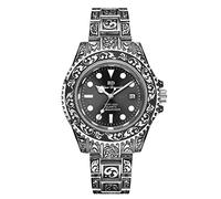 RORIOS Retro Relojes Hombre Analógico Cuarzo Reloj con Calendario Impermeable Reloj Hombre Banda de Acero Inoxidable Luminosas Relojes Pulsera