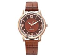 RORIOS Señoras Reloj Pulsera de Fácil Lectura Cuero Cuarzo Analógico Digital Relojes Delicada Impermeable Watches para Mujer Marrón