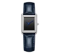 RORIOS Unsiex Relojes Analógico Cuarzo Multifunción Reloj Pulsera Sencillo Casual Hombres Mujeres Cuero Wristwatch Hembra Azul Plateado A