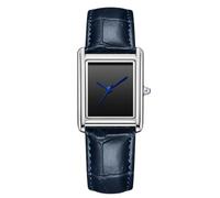 RORIOS Unsiex Relojes Analógico Cuarzo Multifunción Reloj Pulsera Sencillo Casual Hombres Mujeres Cuero Wristwatch Macho Azul Plateado A