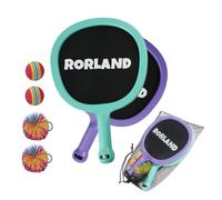 RORLAND Juego de palas portátiles y pelotas hinchables para niños o adultos, actividades en interiores y exteriores, juego deportivo para principiantes o intermedios, raqueta de columpio en la playa