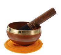 RORPOIR 1 Juego Cuenco De Sonido De Buda Cojín Cuenco Huelguista Cuenco Curativo Cuenco Budista Cuenco De Oración Almohada Cuenco Cantor Tazón De Gong Manual Paño Nepal