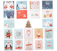 RORPOIR 1 Juego Tarjetas De Deseos Etiqueta Decorativo Decoración Nombre Raspones Surgir Decoraciones Navideñas Día Festivo Saludo Navidad Suministros Apagado Papel