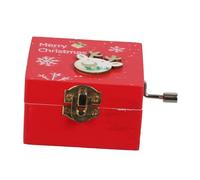 RORPOIR 1 Pieza Caja de Musica de Mano navideños Christmas Music Box kiddikutter Natal decoração Baphomet Divertida decoración de Madera artesanía de Madera Creativa Rojo