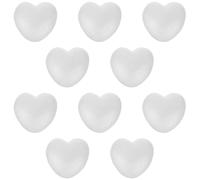 RORPOIR 10 Piezas de Corazones Sólidos de Espuma White para Decoración de Bodas y Manualidades Diy, Ligeros y Fáciles de Cortar para Arreglos y Centros de Mesa