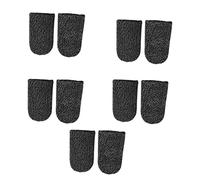 RORPOIR 10piezas Cubiertas De Dedos para Transpirables y Elásticas Protección para Pantallas Táctiles para Dedos Sudorosos Color Negro