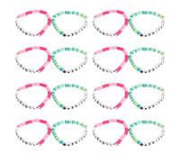 RORPOIR 16 Piezas Set de Pulseras de Amistad para Amigas con Ajuste Ajustable y Diseño Bohemio en Arcilla Polimérica, Adecuado para Actividades en Clase y Fiestas