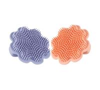 RORPOIR 2 Piezas Cepillo Para Champú De Suave De Silicona Para Recién Nacidos Cepillo De Dedos Contra Láctea Hora Del Baño