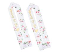 RORPOIR 2 Piezas Cinturón De Futura Madre Mami Para Ser Faja De Flores Faja De Cumpleaños Para Mamá Mami Para Ser Robada Mamá Para Ser Robada Bebé Satín Suministros Para La Fiesta Pavón