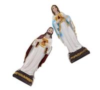 RORPOIR 2 Piezas Figuras Religiosas de Resina Duradera de Estatuas Católicas para Decoración Espiritual Mesas Estantes y Altares para Hogares Oficinas y de