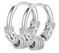 RORPOIR 2 piezas Pendientes de Aro Pequeños para Hombres Inoxidable con Diseño de Tótem Dragón Estilo Vintage y Resistente para Fiestas y Uso Diario