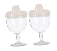 RORPOIR 2 Piezas Sippy Cups Ergonomic Non-spill Plastic Goblets With Non-slip Base For Juice Milk Water Easy To Clean Drop Resistant