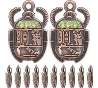 RORPOIR 20 Piezas de Amuletos de Escarabajo Egipcio de Aleación para Fabricación de Joyas Diy, Colgantes Únicos y Confiables para Collares y Llaveros