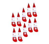 RORPOIR 20 Piezas De Bolsas para Vajilla Navideña Fundas para Botellas De Vino Tinto Bolsas para Portavasos Decoración Navideña