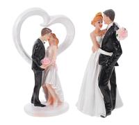 RORPOIR 2piezas Figuritas De Novios Para Pastel De Boda Adorno Decorativo De Pareja Estilo Europeo Estatuillas De Boda y Estables y Aniversarios