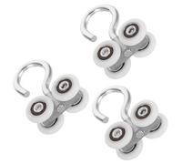 RORPOIR 3 Piezas Gancho Polea Cortina Metal Resistente para Cortinas Grandes Compatible con Riel de Techo para Invernadero Protección Solar